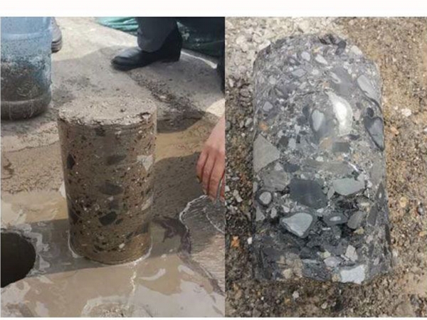 河南.平頂山——煤矸石用于路基固化取芯，檢測達(dá)標(biāo)